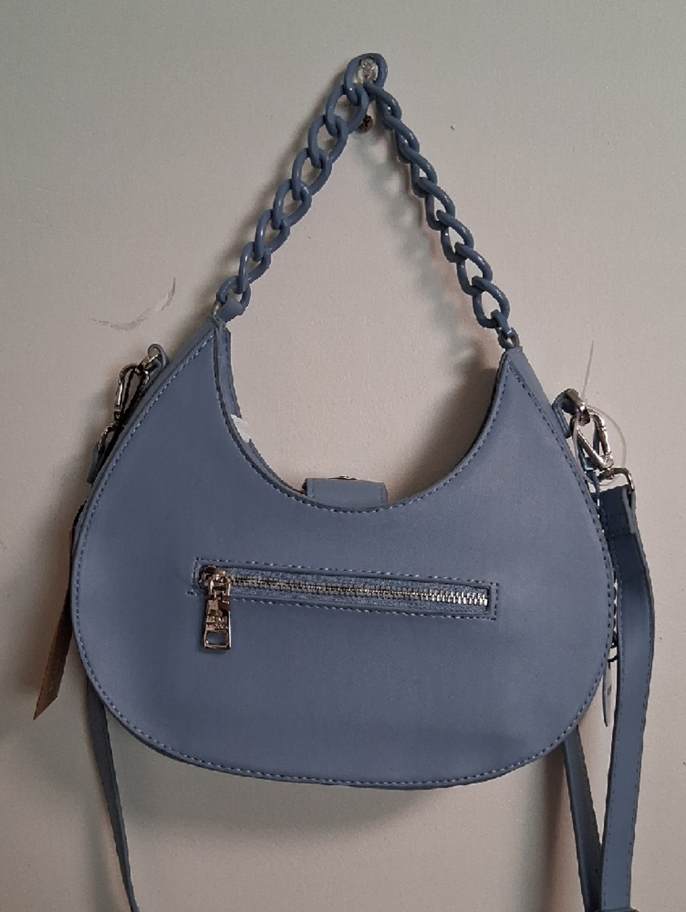 Steve Madden Powder Blue Crescent Shoulder Bag - Picture 4 of 4